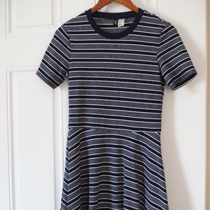 H&M Divided striped stretch knit dress